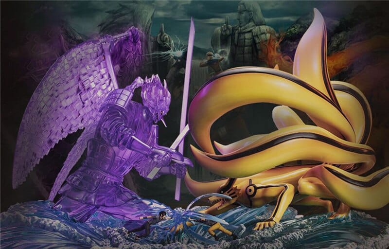 Figurine Collector en Resine Naruto vs Sasuke Tresor Otaku