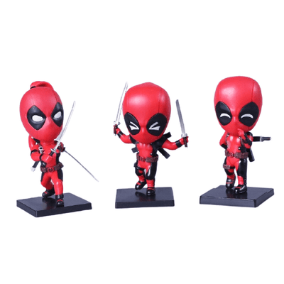 Pack 3 Mini Figurines Deadpool 1 Tresor Otaku