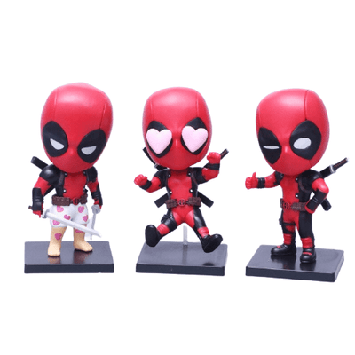 Pack 3 Mini Figurines Deadpool 2 Tresor Otaku