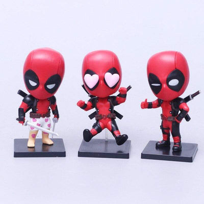 Pack 3 Mini Figurines Deadpool Tresor Otaku