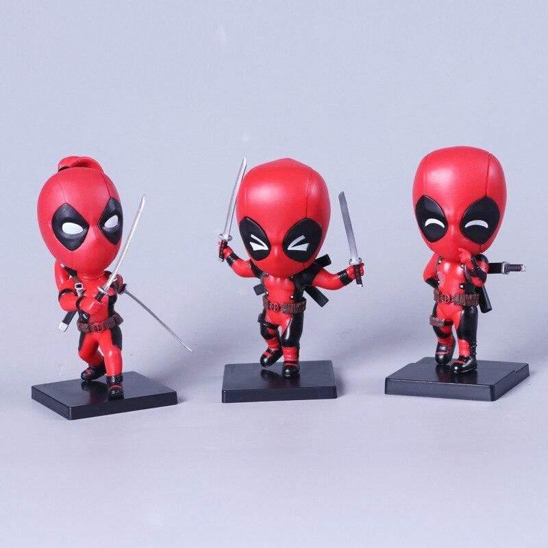 Pack 3 Mini Figurines Deadpool Tresor Otaku