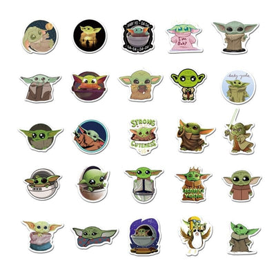 Stickers Baby Yoda Pack de Stickers Tresor Otaku