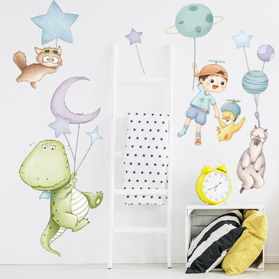 Stickers Chambre Bébé Dinosaures Volants Tresor Otaku