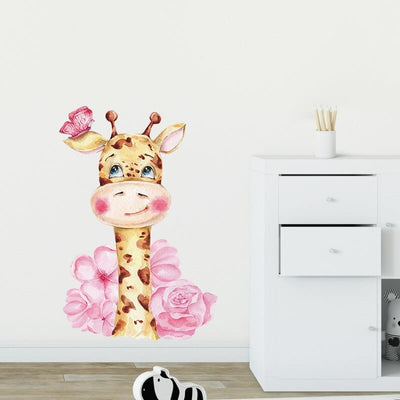 Stickers Chambre Fille<br>Girafe mignonne Tresor Otaku