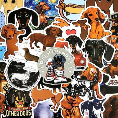 Stickers Chien Teckel Pack de Stickers Tresor Otaku
