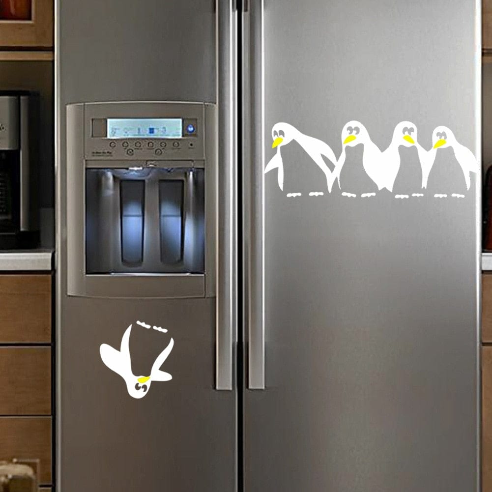 Stickers Frigo Pingouin Blanc Tresor Otaku