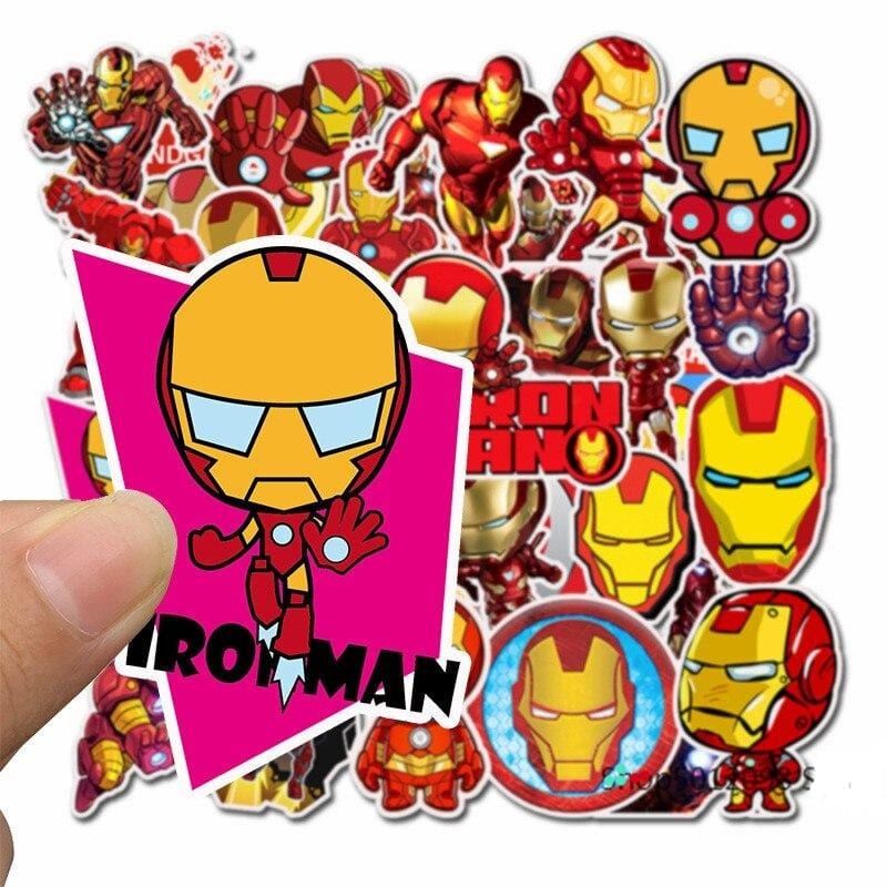 Stickers Iron Man <br> (Pack de 35) Pack de Stickers Tresor Otaku