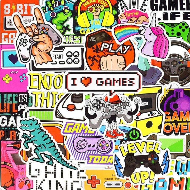 Stickers Jeux Vidéo Vintage Pack de Stickers Tresor Otaku