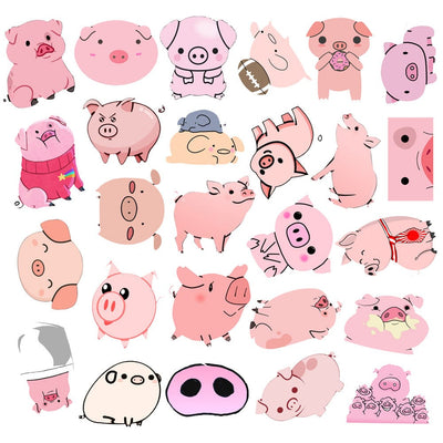 Stickers Kawaii Cochons Pack de Stickers Tresor Otaku
