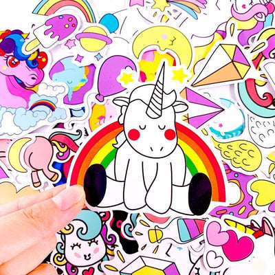 Stickers Licornes Arc en Ciel Pack de Stickers Tresor Otaku