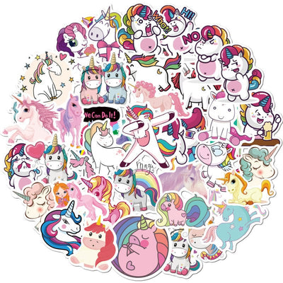Stickers Licornes Kawaii Pack de Stickers Tresor Otaku
