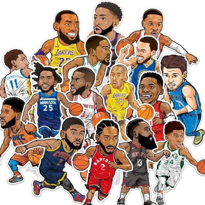 Stickers NBA Stars <br> (Pack de 16) Pack de Stickers Tresor Otaku
