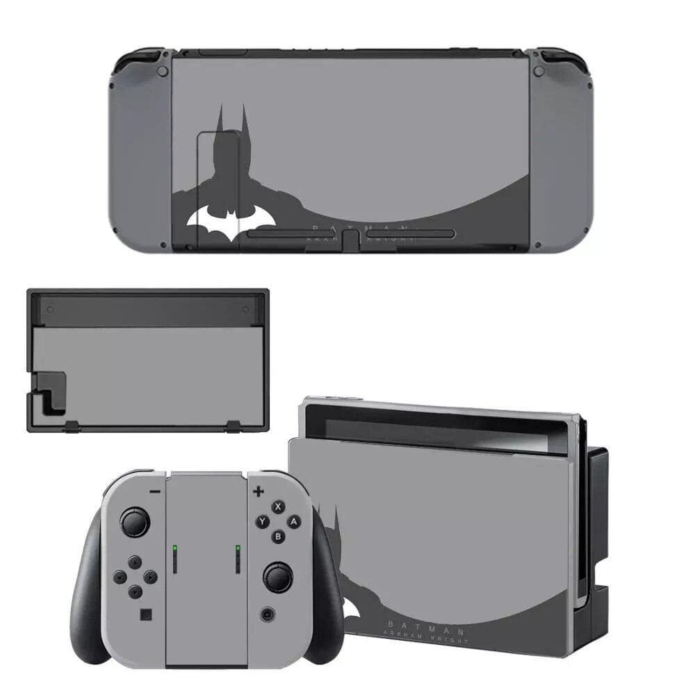 Stickers Nintendo Switch Batman Gris Foncé Stickers Nintendo Switch Tresor Otaku