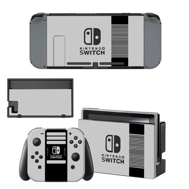 Stickers Nintendo Switch Gris et Noir Stickers Nintendo Switch Tresor Otaku