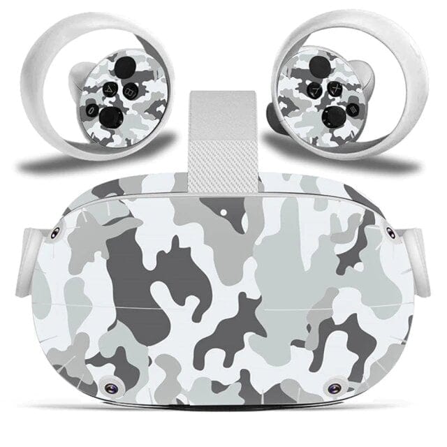 Stickers Oculus Quest 2 Camouflage Gris Stickers Oculus Quest 2 Tresor Otaku