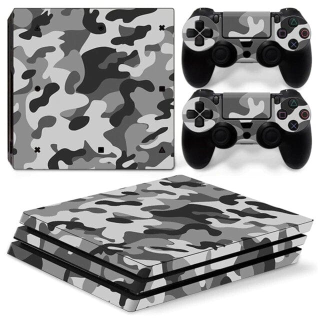 Stickers PS4 Pro Camouflage Gris Stickers PS4 Tresor Otaku